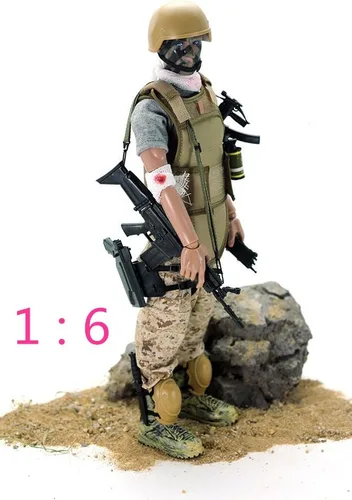 Miniatura 9 de BJPEY Figuras de acción de fuerzas especiales de soldados de 12 pulgadas, juguetes, escala 1:6 (Seal)