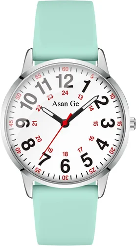 Miniatura 19 de Asan Ge Watches for Women, Fashion 3ATM Waterproof Minimalist Lightweight Easy-to-Read Analog Silicone Watch Suitable for Daily Work, Leisure