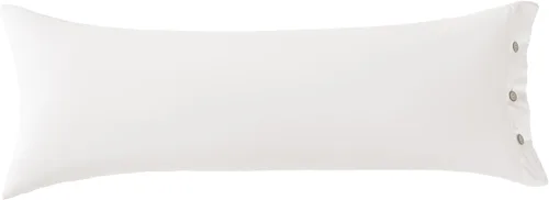 Miniatura 29 de JELLYMONI Juego de 2 fundas de almohada de algodón tamaño King de 20 x 36 pulgadas, color blanco crema, 100% algodón lavado, suave y transpirable