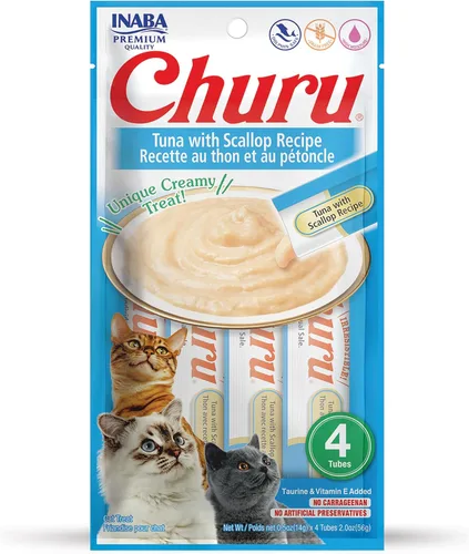 Miniatura 26 de INABA Churu - Golosinas naturales para gatos, puré para lamer (receta de pollo con cangrejo, 4 tubos)