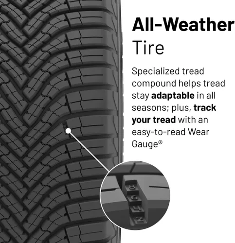 Miniatura 2 de Goodyear Assurance WeatherReady 2 - Neumático radial para todas las estaciones, 225/60R18, juego de 1