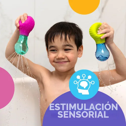 Miniatura 3 de Mobi Skwooshlz Bombillas Exprimibles de Agua - Juguetes de Baño de Silicona para Bebés, Juguetes de Bañera para Bebés para Niños Pequeños, Sin Látex