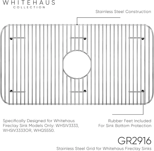 Miniatura 2 de Whitehaus GR2916 - Rejilla de cocina (acero inoxidable)