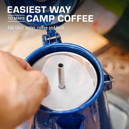 Miniatura 5 de COLETTI Filtros de café para percoladores – Filtros de café de disco para percoladores – Para cafeteras percoladoras esmaltadas clásicas – Que
