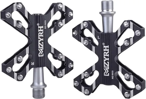 Miniatura 2 de ThinkTop 3 Cojinetes Ultraligero MTB BMX Road Mountain Bike Pedales Plataforma Plana Aluminio Sellado Ever Lubrique Teniendo Eje 9/16 Pulgadas
