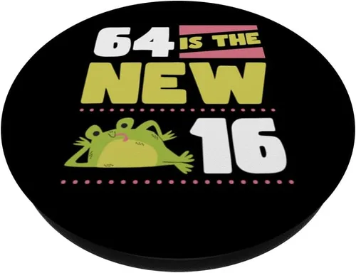 Miniatura 2 de 64 Is The New 16 64th bisiesto año broma de fiesta de cumpleaños PopSockets MagSafe PopGrip para iPhone