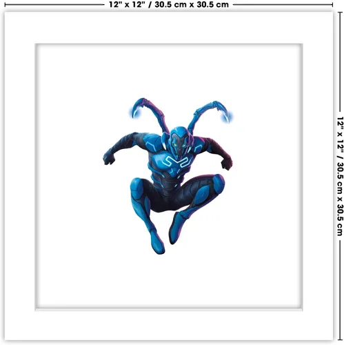 Miniatura 6 de Trends International Gallery Pops DC Comics Blue Beetle - Póster de pared de escarabajo volador, 12 x 12 pulgadas, versión de marco blanco