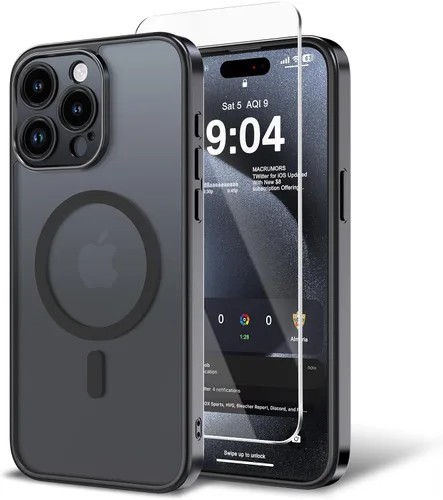 Miniatura 150 de Funda para iPhone 11 con protector de pantalla, compatible con MagSafe, ultra delgada, translúcida, mate, a prueba de golpes, color negro
