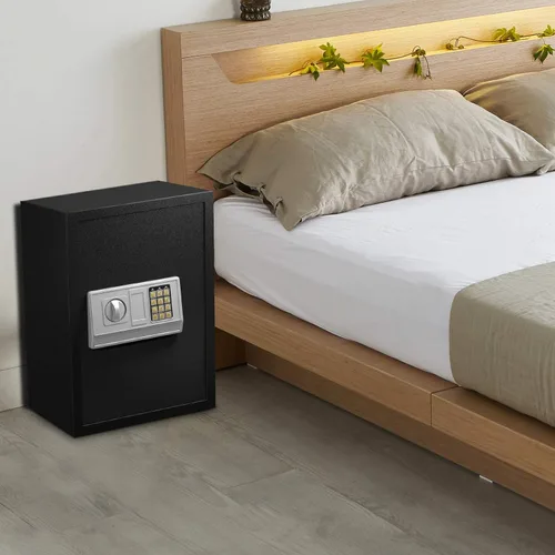 Miniatura 5 de Caja de seguridad grande, de cierre y abertura con teclado electrónico digital, ideal para guardar joyas, arma o dinero, de Safstar