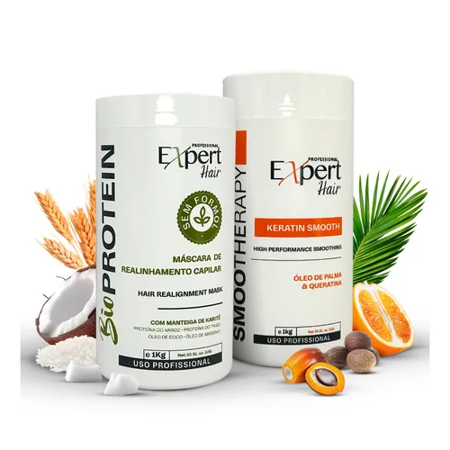Miniatura 12 de Expert Hair Queratina suave volumen y frizz reductor capilar tratamiento de reconstrucción y suavizado (1 kg/35.3 oz)