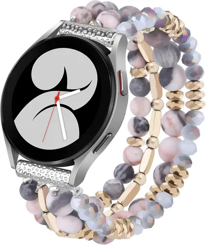 Miniatura 10 de VISOOM Pulsera bohemia con cuentas compatible con Samsung Galaxy Watch 7/6/5/4 1.57/1.73 pulgadas / Active 2 Watch 4 Classic 1.654 pulgadas