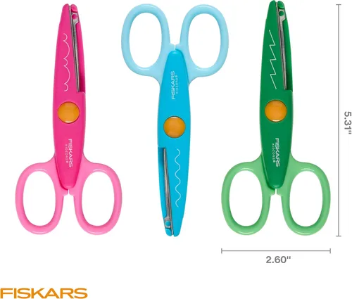 Miniatura 6 de Tijeras Fiskars Kidzors Paper Edgers - Tijeras decorativas para papel, cartulina y manualidades, para manualidades y suministros escolares, 5