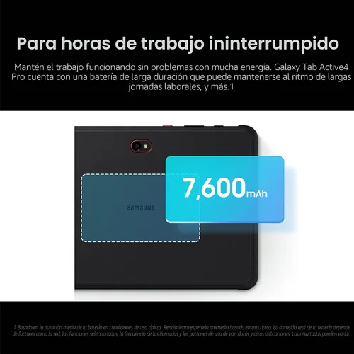 Miniatura 6 de Samsung Galaxy Tab Active4 Pro 10.1” 64GB Wi-Fi Tablet Android para Trabajo, LTE Desbloqueado, 4GB RAM, Diseño Resistente, Pantalla Táctil Sensible