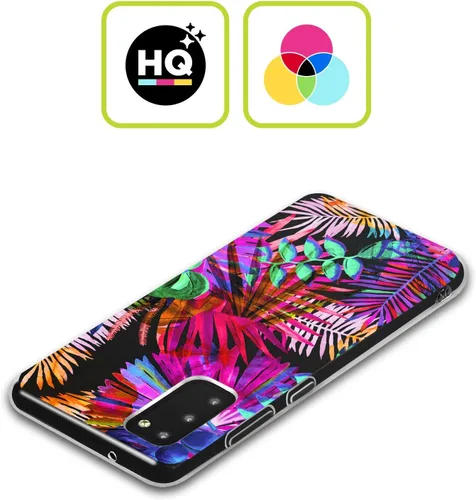 Miniatura 2 de Head Case Designs Haroulita - Funda de gel suave con licencia oficial de Haroulita Neon Tropical Leaves compatible con Samsung Galaxy A13 5G (2021)
