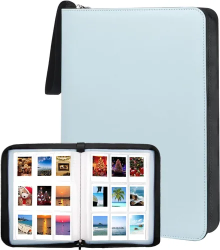 Miniatura 22 de Álbum de fotos de 256 bolsillos para cámara Fujifilm Instax Mini, libro de fotos con cubierta de cuero para fotos Polaroid, álbum de fotos de 2x3
