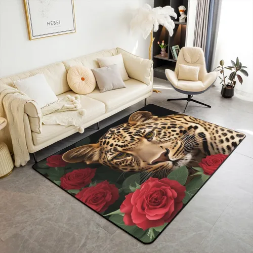 Miniatura 17 de Erosebridal Alfombra de área con tema Groovy de los 70 para sala de estar y dormitorio, alfombra retro con símbolo de paz antideslizante, alfombra