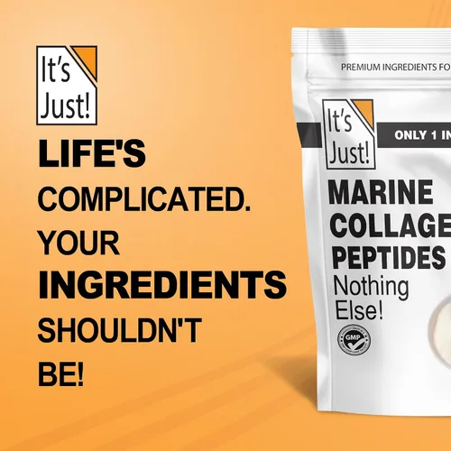 Miniatura 6 de It's Just! - Péptidos marinos de colágeno tipo I y III, fuente de pescado blanco, probado para metales pesados, sin gluten, sin OMG, sin sabor