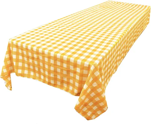 Miniatura 23 de LA Linen Mantel rectangular de poliéster Gingham a cuadros 60 por 84 pulgadas, blanco y verde oscuro