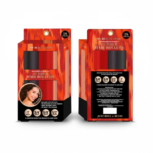 Miniatura 10 de My Beauty Spot Flexi Rods - Rodillos de espuma de 1 pulgada de diámetro, calidad profesional de salón, 10 rodillos de goma para cabello largo, Azul