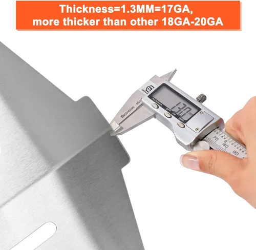 Miniatura 4 de QuliMetal 65505 Deflectores de calor para parrillas Weber Genesis serie 300 con pomos de control montados en la parte delantera, Genesis E/S-310