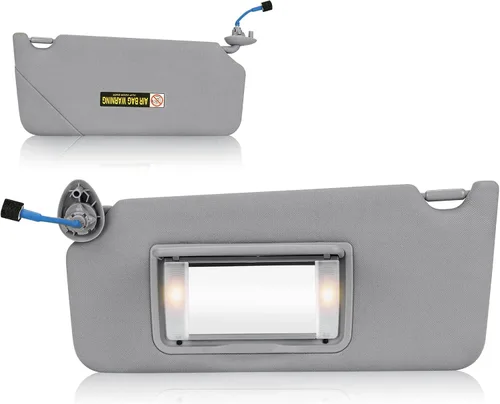 Visera solar con luz para Honda Accord 2008-2017, repuesto de parasol gris del lado izquierdo del conductor 83280TA0A91ZB