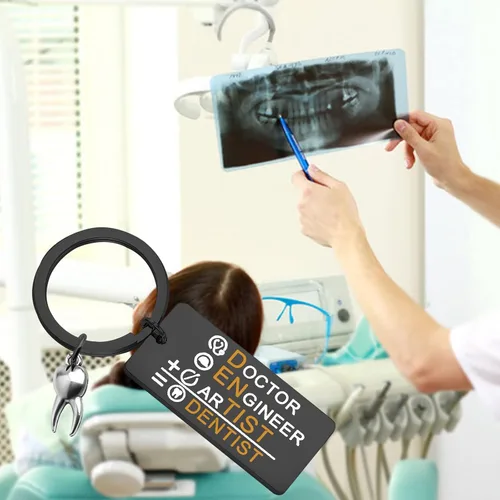 Miniatura 7 de WSNANG Divertido llavero de dentista higienista dental regalo de odontología joyería de ortodoncista regalos para estudiantes dentales regalos