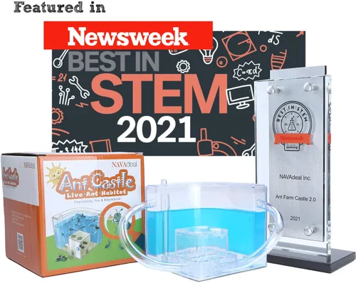 Miniatura 5 de NAVADEAL Ant Farm Castle 2.0 con tubo de conexión, kit de aprendizaje científico de hábitat de hormigas, el mejor juguete educativo STEM 2021