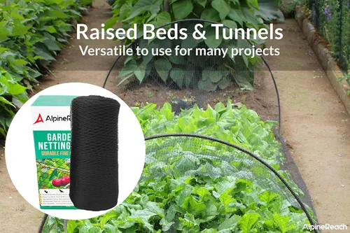 Miniatura 4 de AlpineReach Red de jardín de 7.5 x 65 pies, red resistente para pájaros, ciervos, protección de plantas, malla tejida extrafuerte, kit reutilizable