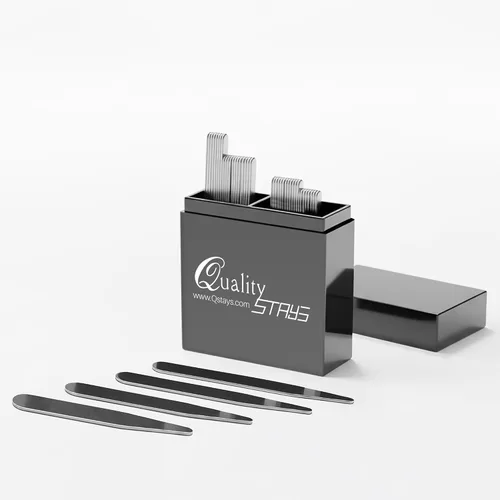 Miniatura 6 de 40 metal Collar Stays en una caja – 4 Tamaños