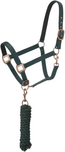 Miniatura 7 de Tough 1 Tough-1 Cabestro (halter) acolchado de neopreno con hebillas estilo antiguas, incluye correa de guía