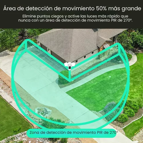 Miniatura 9 de WYZE Cámara Floodlight v2, Cámara de Seguridad para Exteriores, 2K HD con Visión Nocturna a Color, LEDs de 2800 Lúmenes, Visión Amplia de 160°