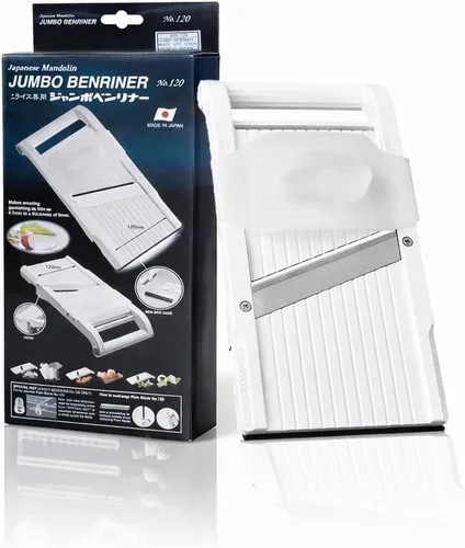 Miniatura 10 de Benriner Mandoline Jumbo Slicer, hoja japonesa de acero inoxidable, beige