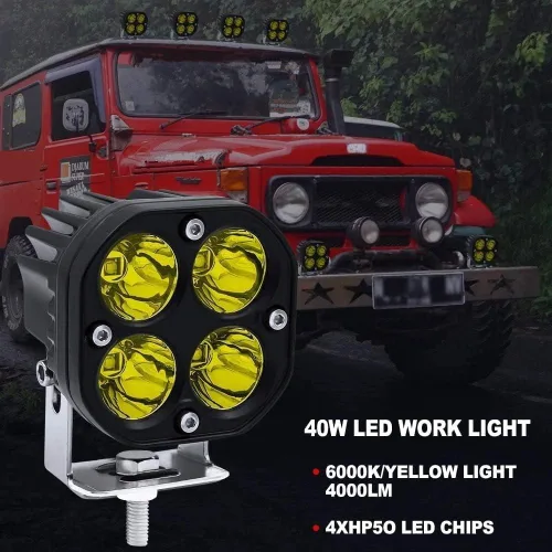Miniatura 4 de Ourbest Luces puntuales, luces de cubo de conducción de 3 pulgadas para todoterreno (C, 3 pulgadas)