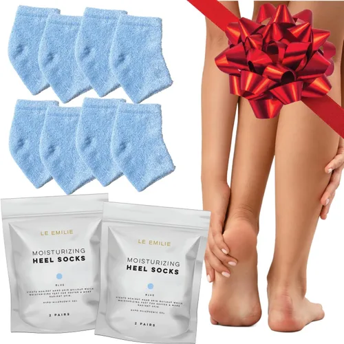 Calcetines de gel hidratante de 5 dedos | Perfectos para curar talones y pies agrietados secos | Infundido con mezcla de aromaterapia de lavanda y
