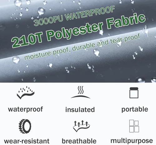 Miniatura 3 de AYAMAYA Tent Footprint, PU 3000 Waterproof Tent Ground Cloth Large Size for 2-8 Person Family Camping Tents Ground Sheet Mat with 6 Tent Stakes for