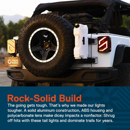 Miniatura 3 de TRUE MODS Luces Traseras LED Compatibles con 2007-2018 Jeep Wrangler JK JKU [DOT] [Fumado Oscuro] [Señal de Giro y Marcha Atrás] Z