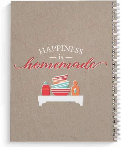 Miniatura 2 de Cuaderno de recetas personalizado de 8.5 x 11 pulgadas, tapa blanda laminada brillante duradera, 120 páginas de recetas (verduras de pizarra)