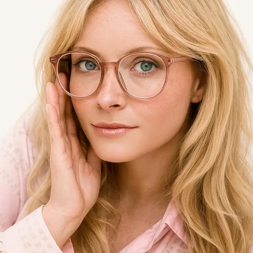 Miniatura 2 de Miyya - Lentes con bloqueo de luz azul para mujeres, lentes modernos redondos transparentes anti luz azul, antifatiga ocular y antirreflejante UV