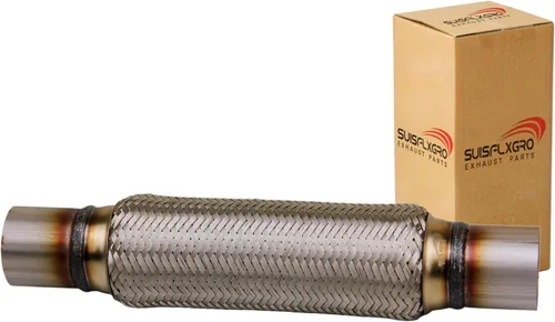 Miniatura 12 de Tubo Flexible de Escape SUISFLXGRO Tipo Universal 100% Acero Inoxidable Para Vehículos Pesados y Coches (1 Pieza, 1.75X6X10)
