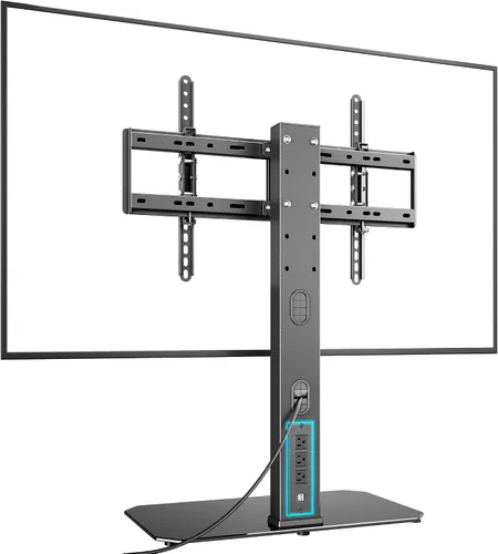 Miniatura 10 de Pegzone Soporte universal para TV giratorio de 43 a 90 pulgadas, soporta 154 libras, soporte de mesa grande de altura ajustable, VESA MAX 23.622 x