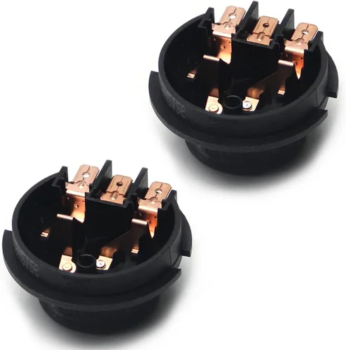 Miniatura 6 de Fielect Conector eléctrico del acoplador de la base de la caldera de 2 uds, punta de control de temperatura, zócalo de base superior negro 220V
