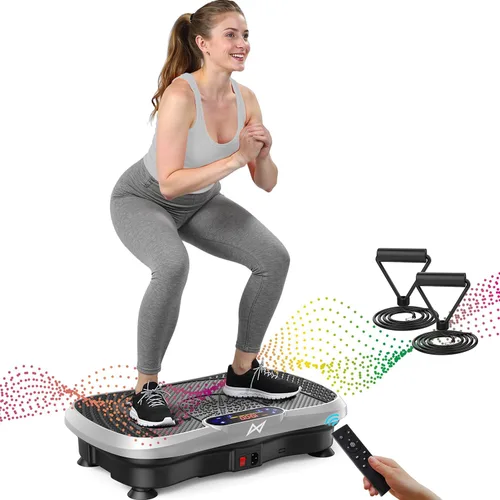 Miniatura 21 de AXV Vibration Plate Fitness Platform Exercise Machine Vibrating Shaking Full Body Shaker Workout Vibrate Stand Shake Board Sport for Weight Loss Fat