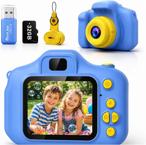 Desuccus Cámara para niños, juguetes de Navidad y cumpleaños para niños y niñas, juguetes para niños de 3, 4, 5, 6, 7, 8, 9 años, cámara de video