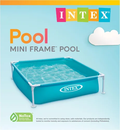 Miniatura 7 de Intex - Piscina infantil miniatura de vinilo duradero de 4 pies x 12 pulgadas, piscina sobre el suelo para niños y enseñanza para bebés de 3 años
