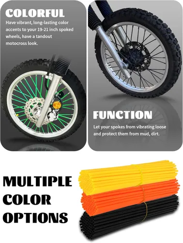 Miniatura 4 de JFG RACING protectores de plástico para radios de bicicleta o motocicleta, Negro