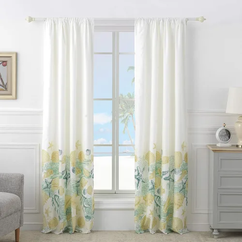 Miniatura 14 de Greenland Home Fashions Colección de Tratamiento de Ventanas, Cortinas, Volantes, Cortinajes, Paneles, Forradas con Alzapaños, 42" An x 84" L, Juego