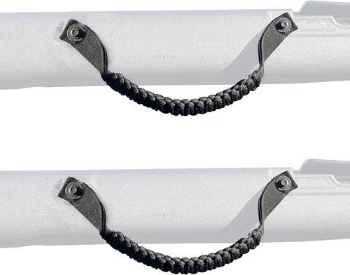Miniatura 6 de Manijas de Agarre para Barra Antivuelco de Paracord para Accesorios Ford Bronco 2021 2022 2023 2024 2025 2 Puertas 4 Puertas, Paquete de 4 (Negro)