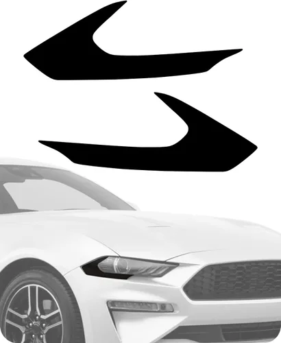 NDRUSH Cubierta de vinilo para marcador lateral de faros delanteros, película de tinte precortada para Ford Mustang 2018-2021