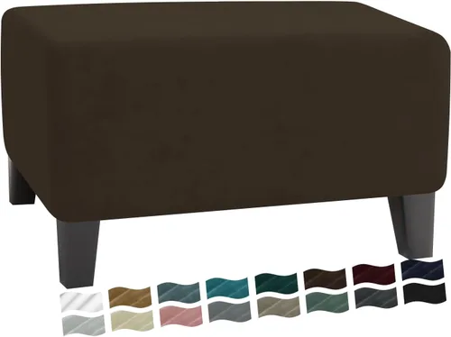 Miniatura 18 de MAXIJIN Funda Otomana de Terciopelo Cubierta Rectangular Elástica Cubiertas de Otomano Cuadradas Funda Rectangular Lavable para Taburete de Pie