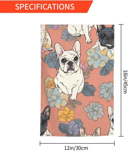 Miniatura 3 de Banderas de jardín para exteriores, bandera de jardín con estampado de bulldog francés, de 12 x 18 pulgadas, doble cara, bandera de bienvenida